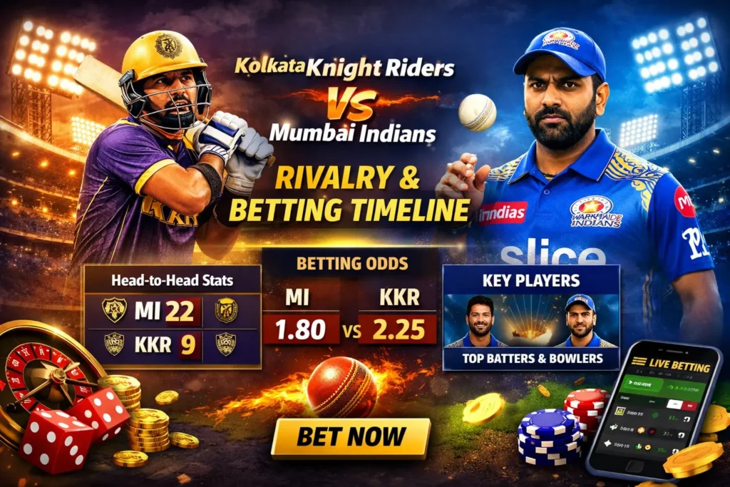 Kolkata Knight Riders vs Mumbai Indians Timeline