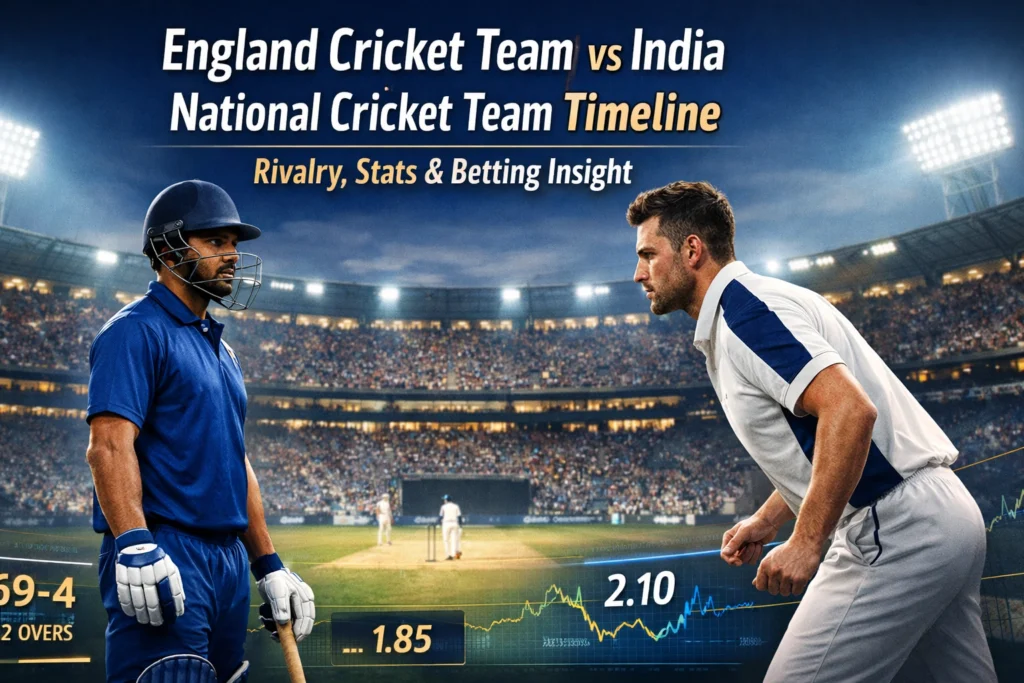 England Cricket Team vs India National Cricket Team Timeline