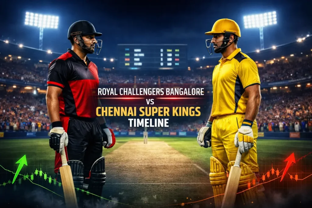 Royal Challengers Bangalore vs Chennai Super Kings Timeline