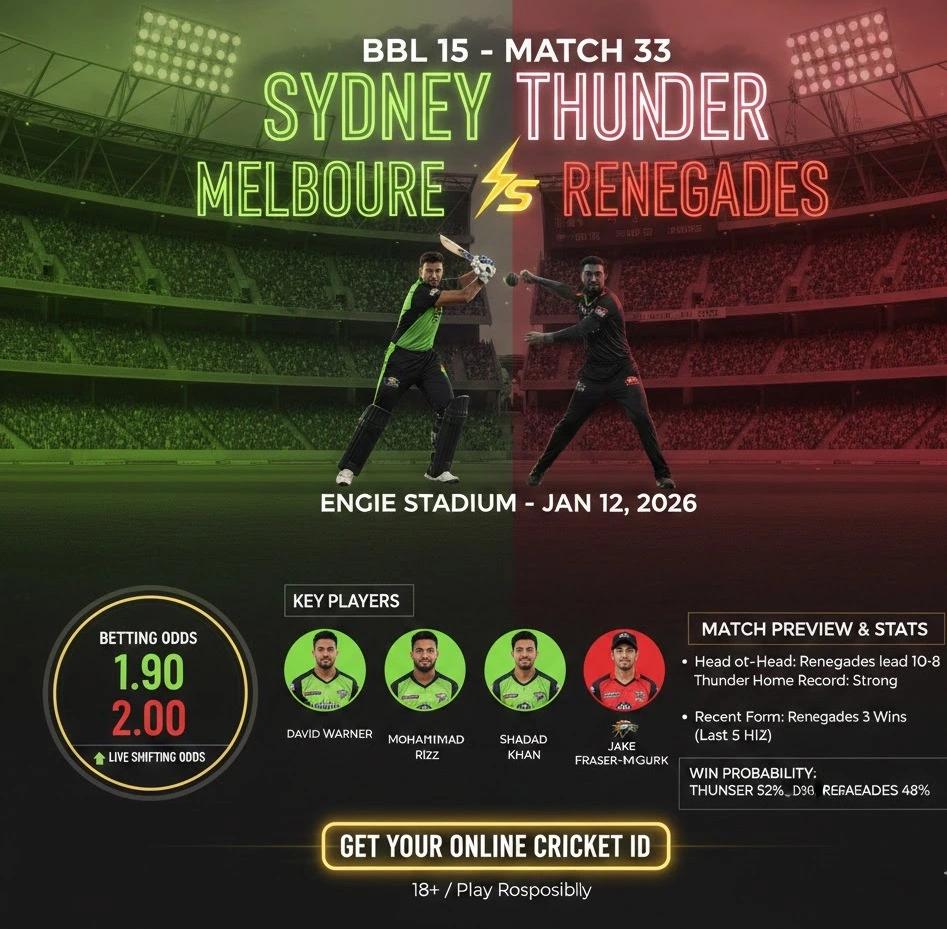 Sydney Thunder vs Melbourne Renegades